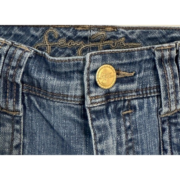 Sean John Womens Jeans Size 11 Blue Cotton Denim High Rise Y2K Relaxed Straight - Picture 4 of 7